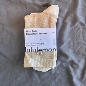 lululemon athletica Beige Glitter Socks